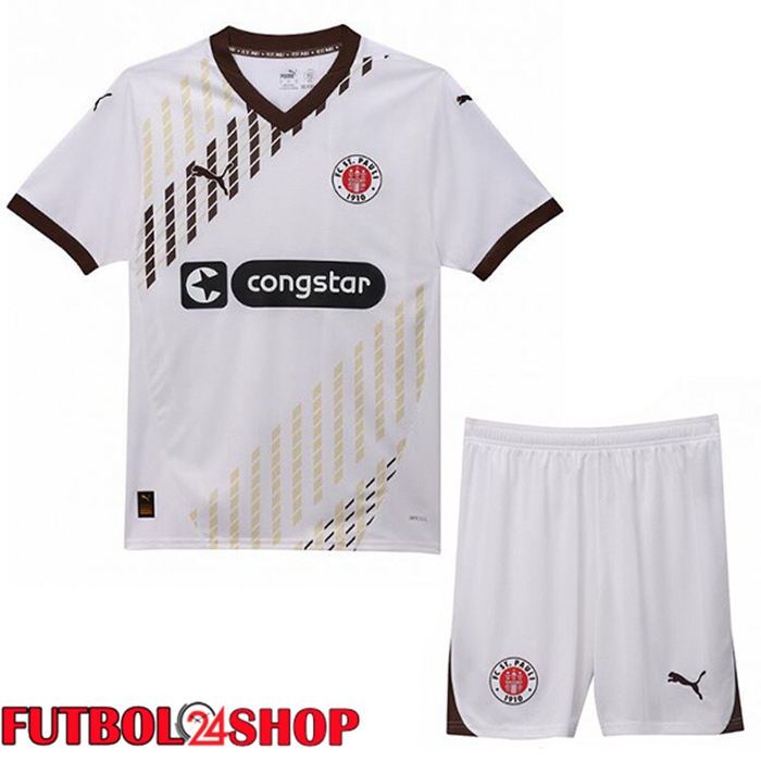Camisetas De Futbol FC St. Pauli Ninos Segunda Blanco 2024/2025