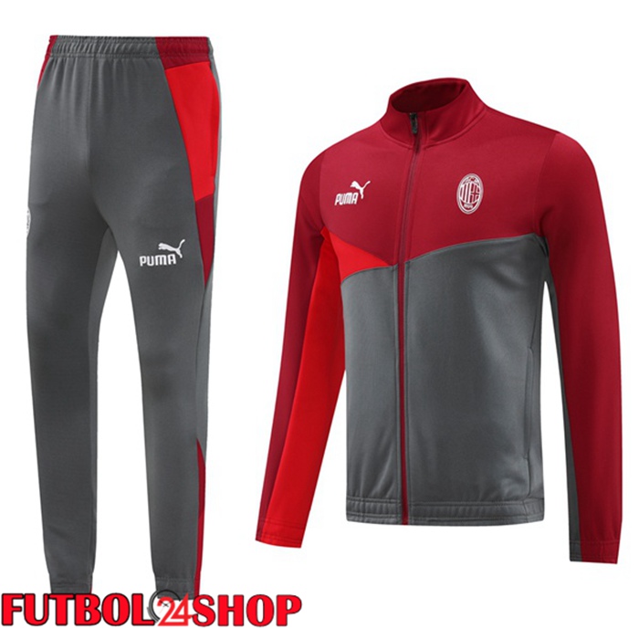 Chandal Equipos De Futbol - Chaqueta AC Milan Rojo Gris 2024/2025
