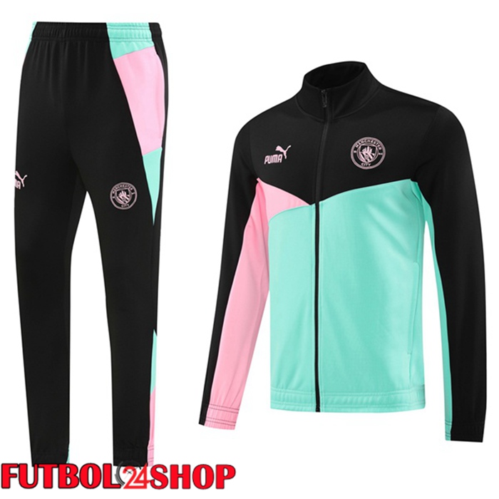 Chandal Equipos De Futbol - Chaqueta Manchester City Rosado Verde 2024/2025
