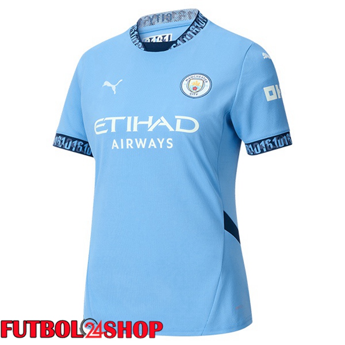 Camisetas De Futbol Manchester City Mujer Primera Azul 2024/2025