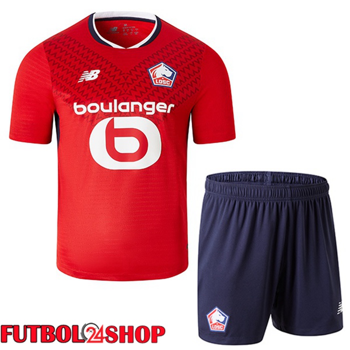 Camisetas De Futbol Lille OSC Ninos Primera Rojo 2024/2025