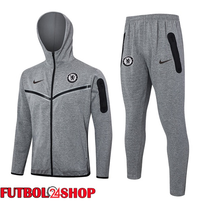Chandal Futbol - Sudadera Con Capucha FC Chelsea Gris 2024/2025