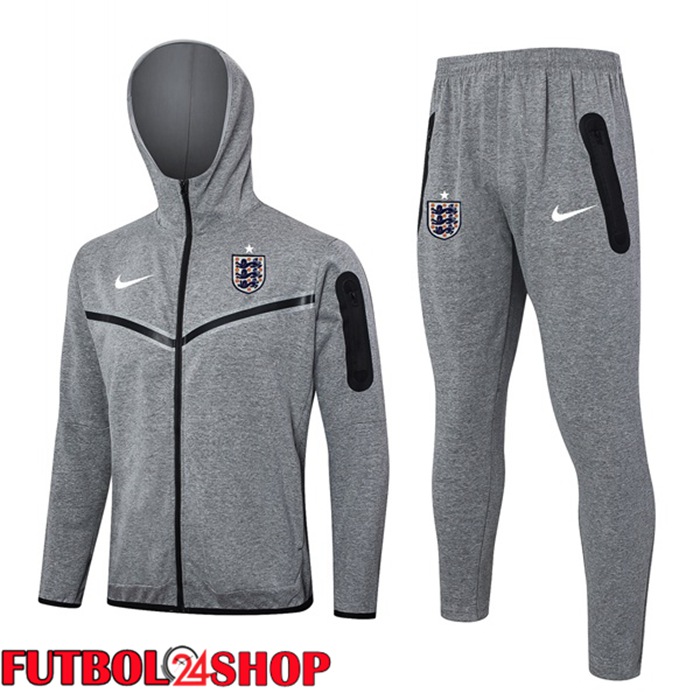 Chandal Futbol - Sudadera Con Capucha Inglaterra Gris 2024/2025