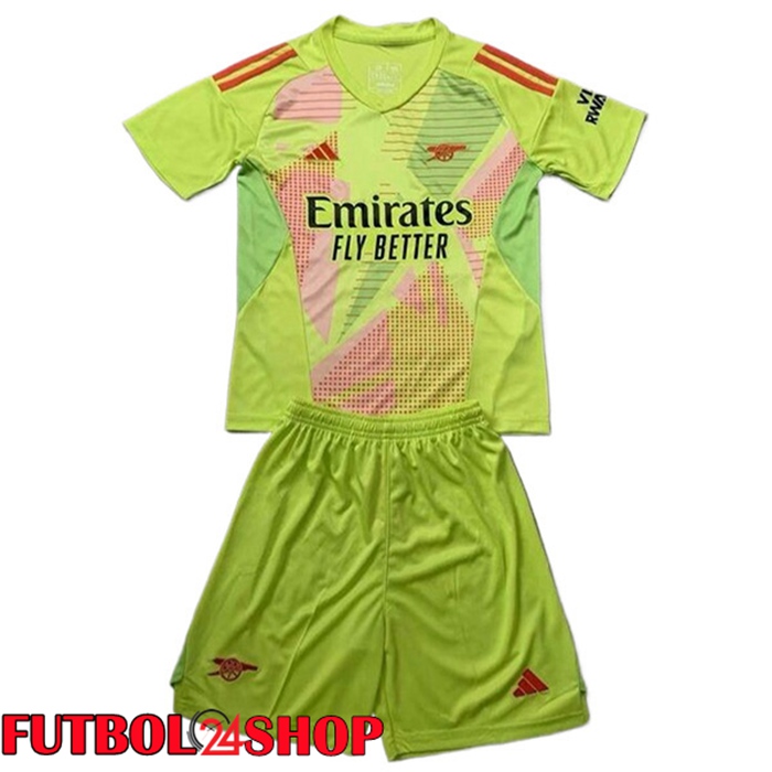 Camisetas De Futbol Arsenal Ninos Portero Verde 2024/2025