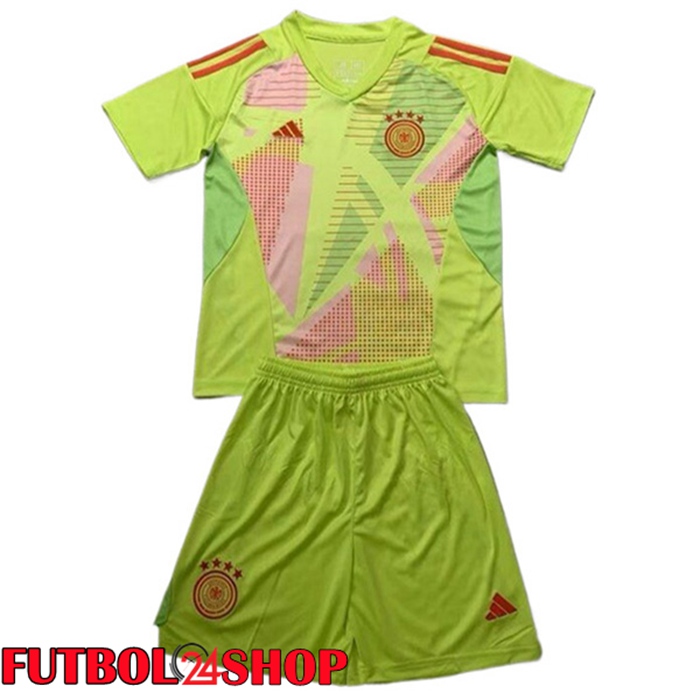 Camisetas De Futbol Alemania Ninos Portero Verde 2024/2025