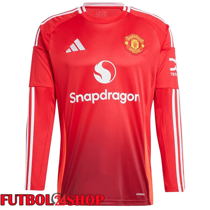 Camisetas De Futbol Manchester United Primera Manga Larga 2024/2025