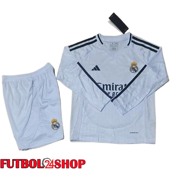 Camisetas De Futbol Real Madrid Ninos Primera Manga Larga 2024/2025