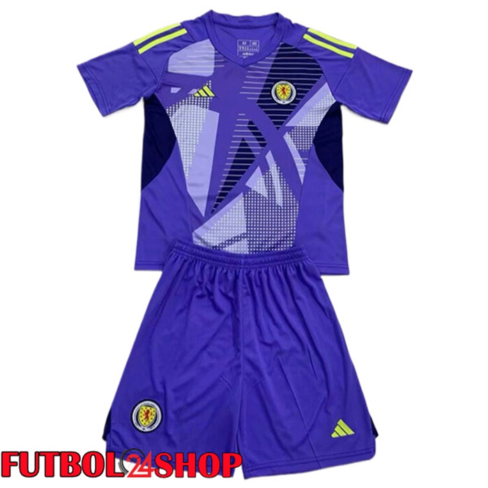 Camisetas De Futbol Escocia Ninos Portero Púrpura 2024/2025
