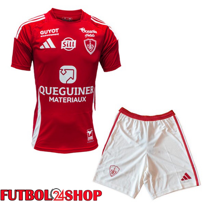 Camisetas De Futbol Stade Brestois Ninos Primera Rojo 2024/2025