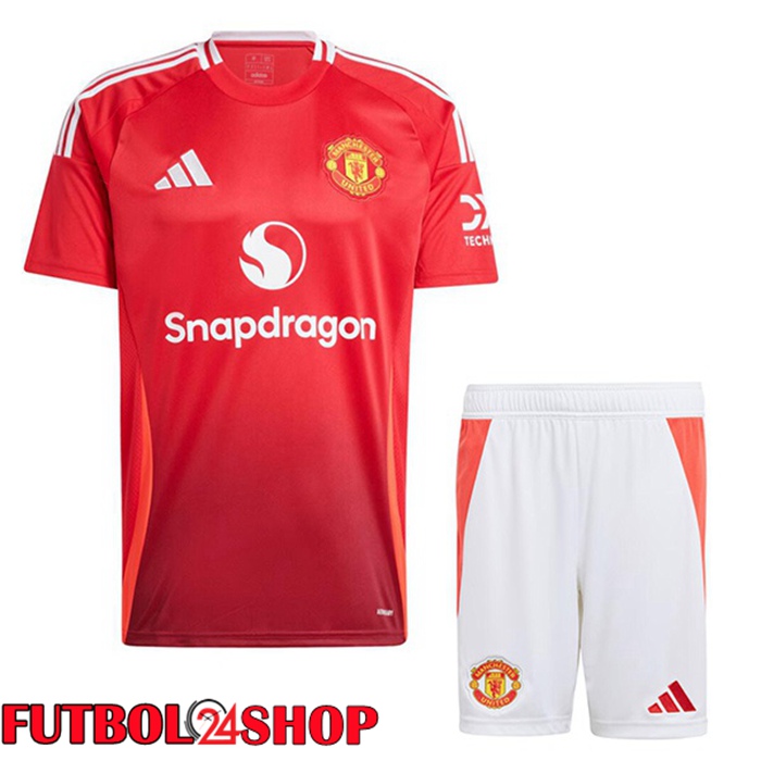 Camisetas De Futbol Manchester United Ninos Primera Rojo 2024/2025