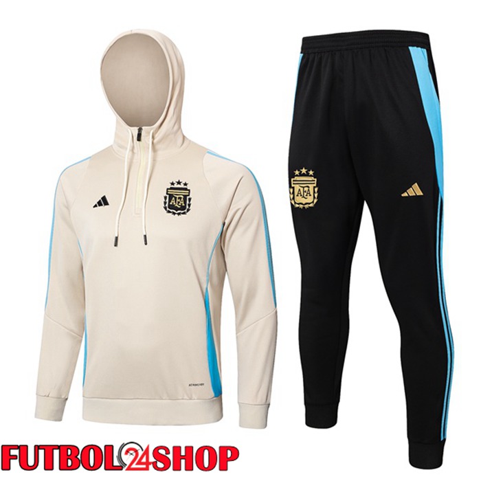 Chandal Futbol - Sudadera Con Capucha Argentina Amarillo 2024/2025