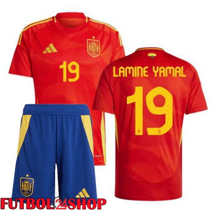 Camiseta Nacional España (LAMINE YAMAL 19) Ninos Primera Rojo 2024/2025