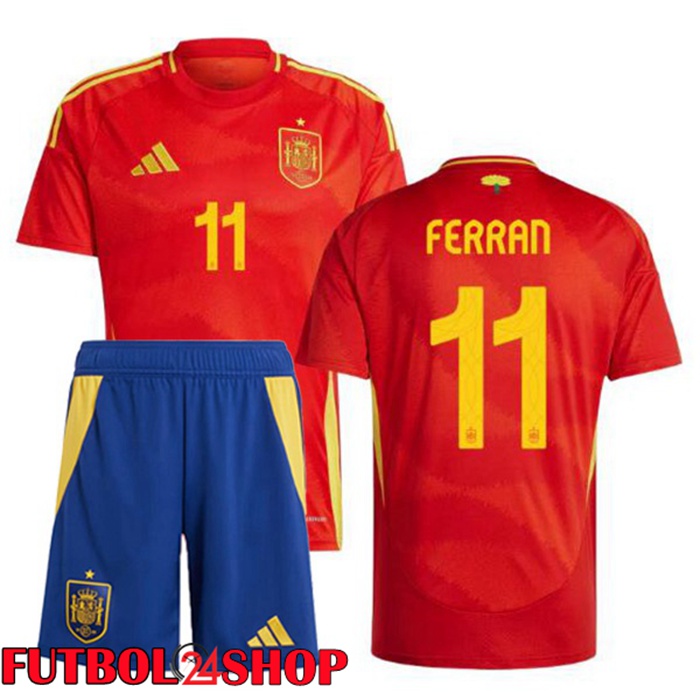 Camiseta Nacional España (FERRAN 11) Ninos Primera Rojo 2024/2025