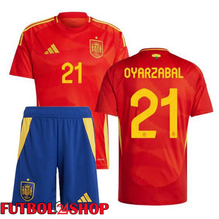 Camiseta Nacional España (OYARZABAL 21) Ninos Primera Rojo 2024/2025
