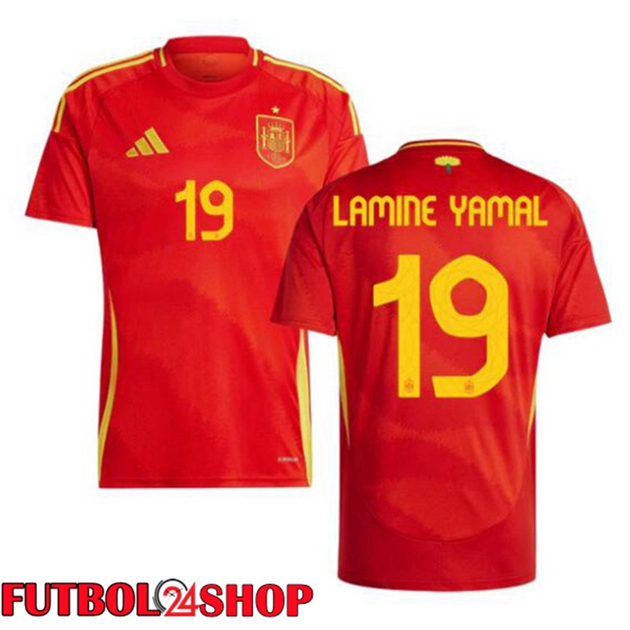 Camiseta Nacional España (LAMINE YAMAL 19) Primera Rojo 2024/2025