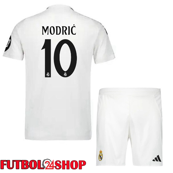 Camisetas De Futbol Real Madrid (Modrić 10) Ninos Primera Blanco 2024/2025