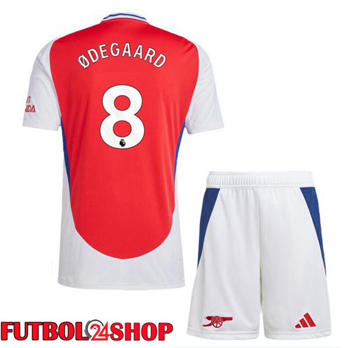 Camisetas De Futbol Arsenal (ØDEGAARD 8) Ninos Primera Rojo Blanco 2024/2025