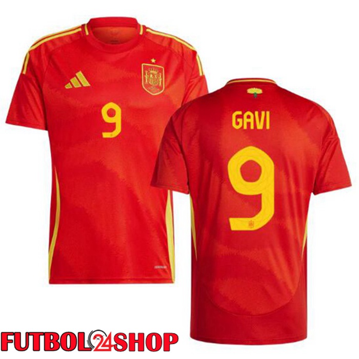 Camiseta Nacional España (GAVI 9) Primera Rojo UEFA Euro 2024