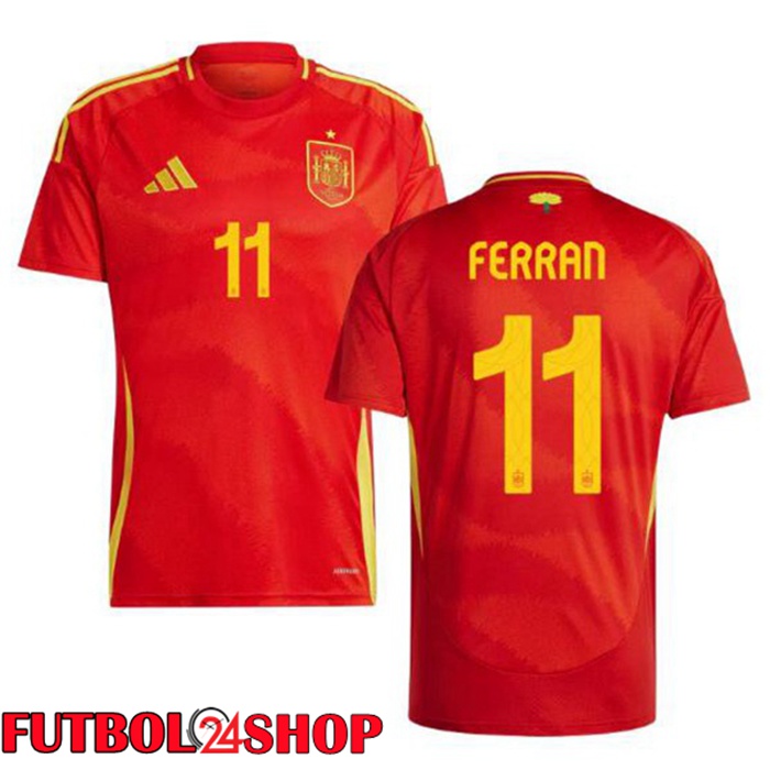 Camiseta Nacional España (FERRAN 11) Primera Rojo UEFA Euro 2024