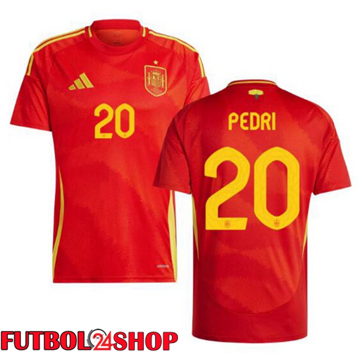 Camiseta Nacional España (PEDRI 20) Primera Rojo UEFA Euro 2024