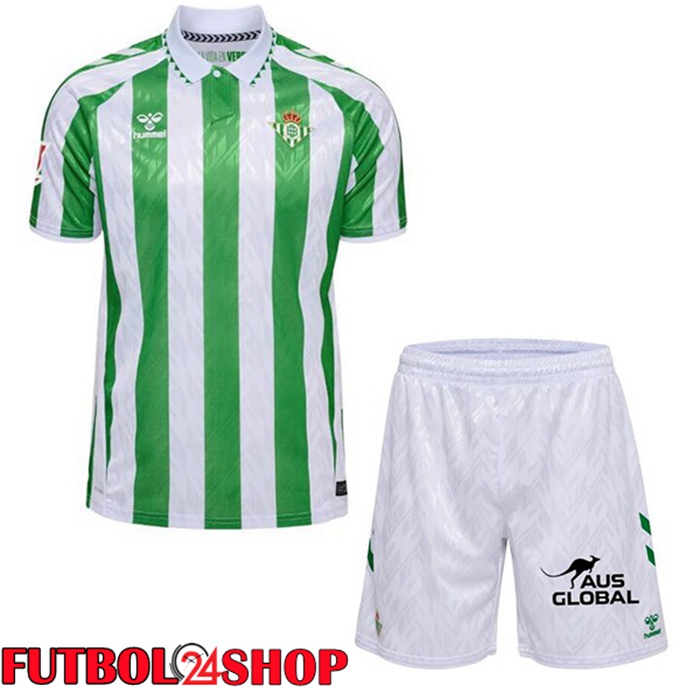 Camisetas De Futbol Real Betis Ninos Primera Verde Blanco 2024/2025