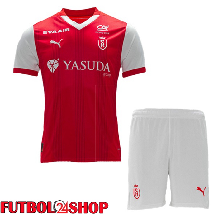Camisetas De Futbol Stade de Reims Ninos Primera Rojo 2024/2025