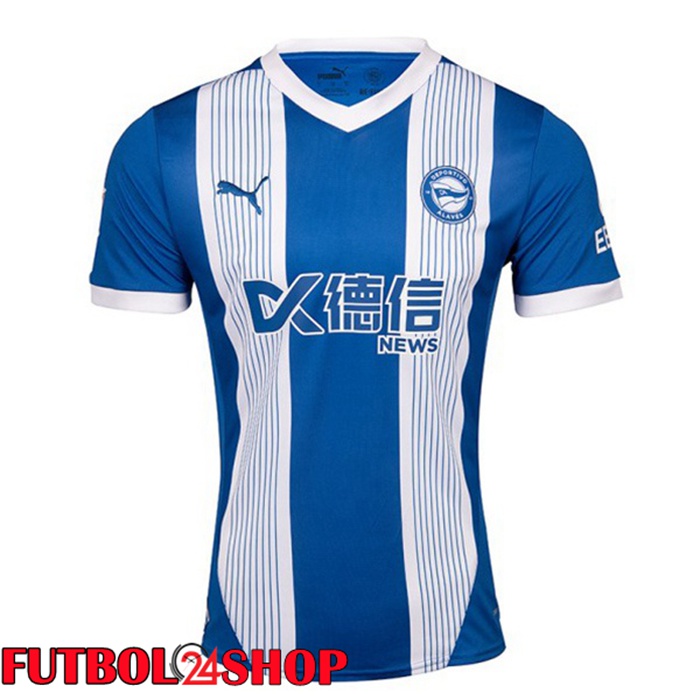 Camisetas De Futbol Deportivo Alaves Primera Azul Blanco 2024/2025