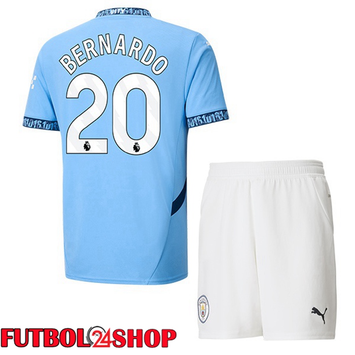 Camisetas De Futbol Manchester City (Bernardo Silva 20) Ninos Primera Azul 2024/2025