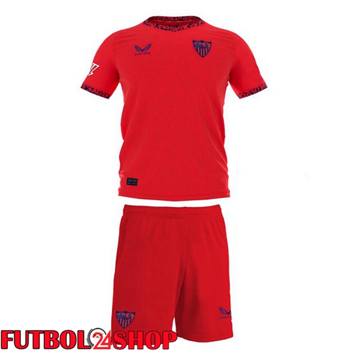 Camisetas De Futbol Sevilla FC Ninos Segunda Rojo 2024/2025