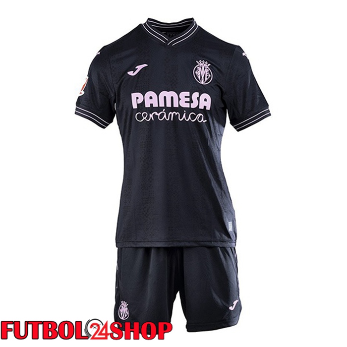 Camisetas De Futbol Villarreal Ninos Tercera Negro 2024/2025