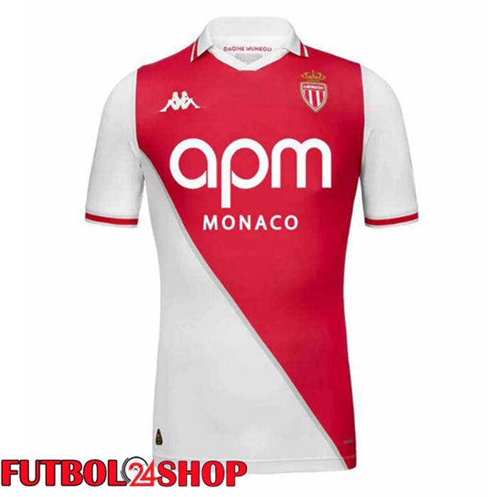 Camisetas De Futbol AS Monaco Primera Blanco Rojo 2024/2025