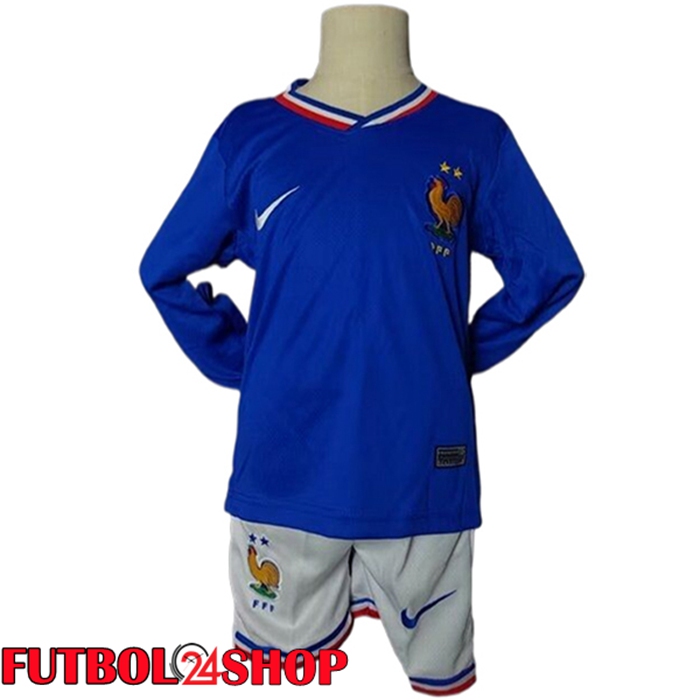 Camisetas De Futbol Francia Ninos Primera Manga Larga 2024/2025