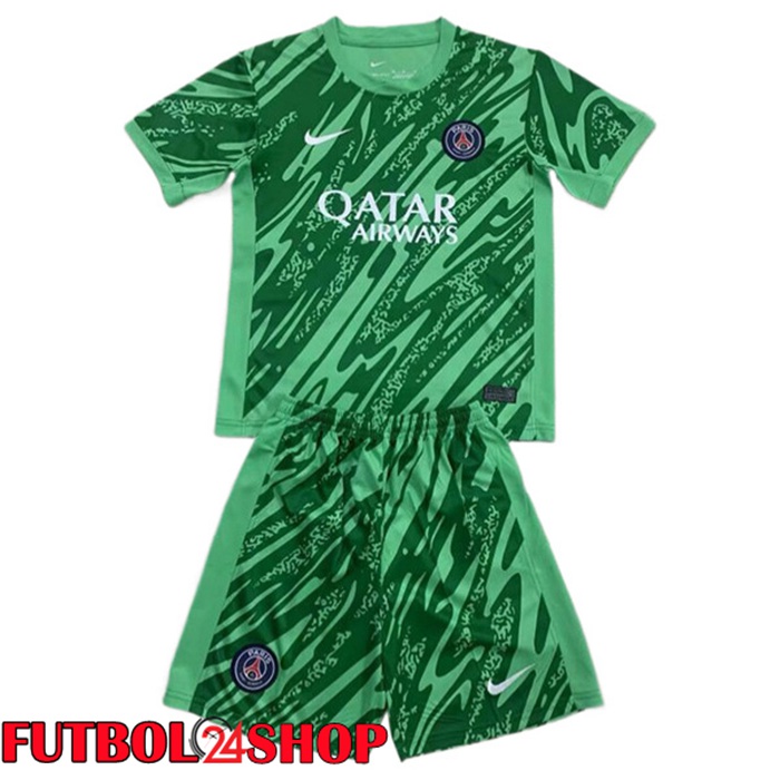 Camisetas De Futbol PSG Ninos Portero Verde 2024/2025
