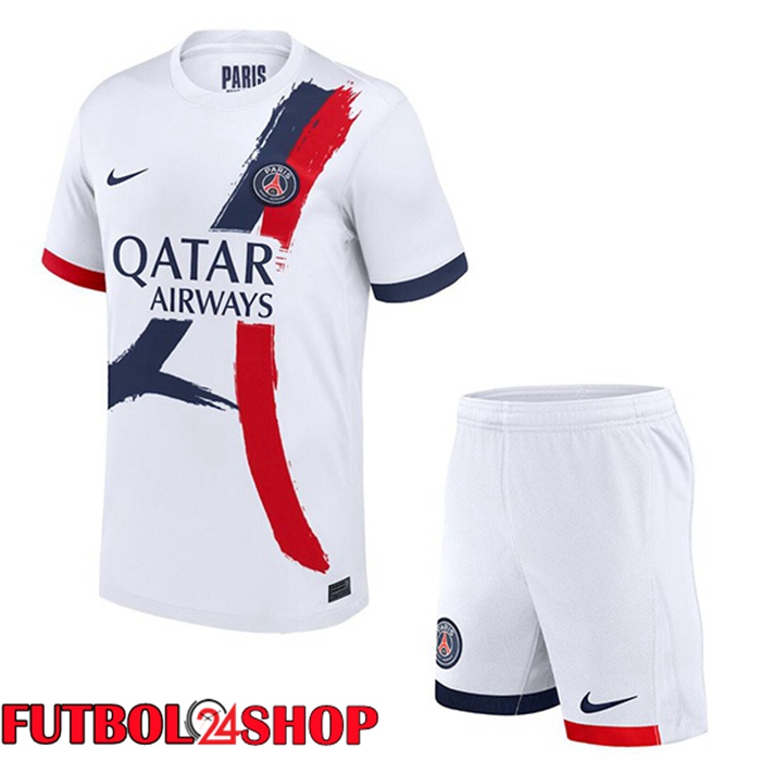 Camisetas De Futbol Paris PSG Ninos Segunda Blanco 2024/2025