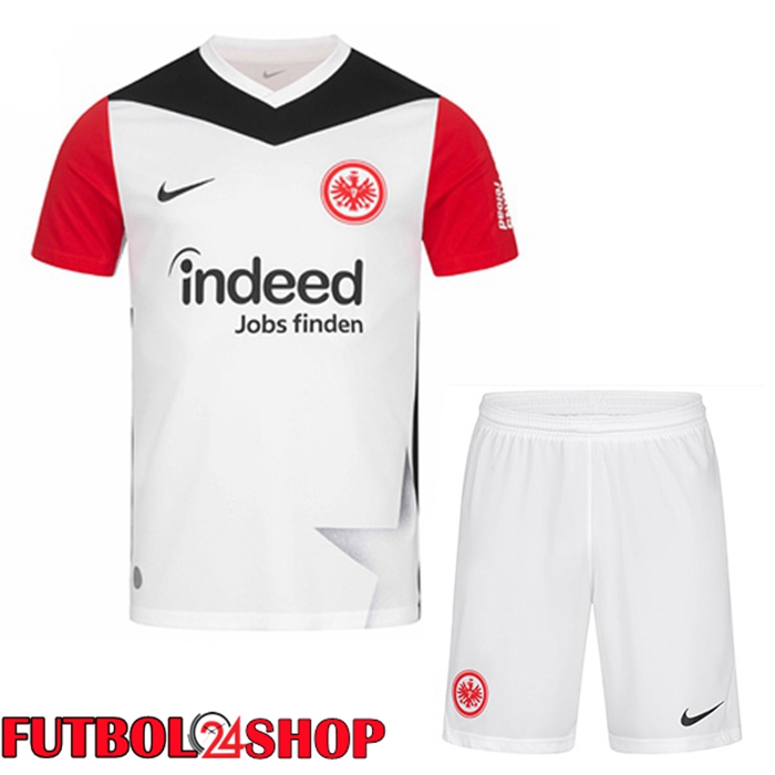 Camisetas De Futbol Eintracht Frankfurt Ninos Primera Blanco Rojo 2024/2025