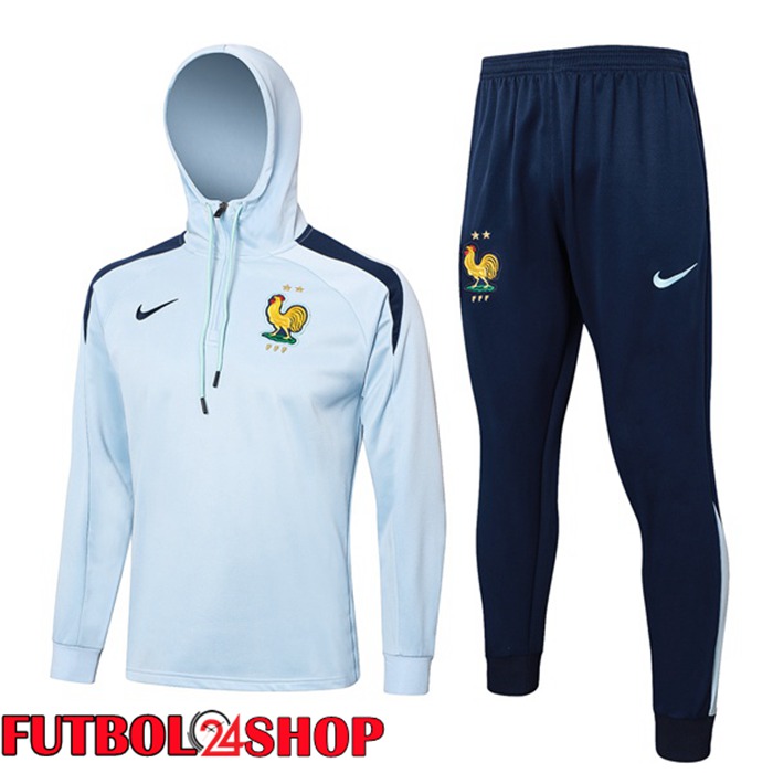 Chandal Futbol - Sudadera Con Capucha Francia Azul 2024/2025