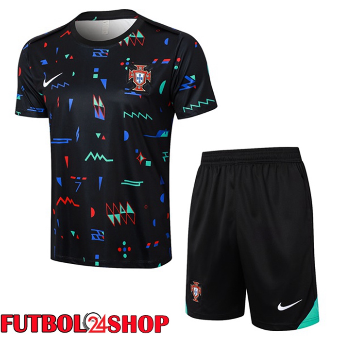 Camiseta Entrenamiento Portugal + Cortos Negro 2024/2025