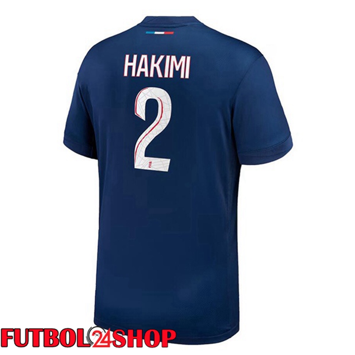 Camisetas De Futbol Paris PSG (Hakimi 2) Primera Azul Real 2024/2025