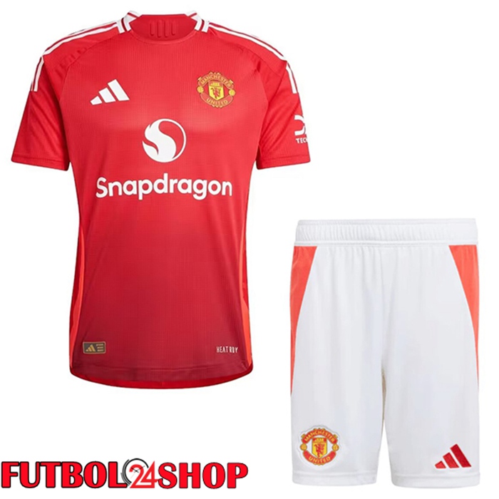Camiseta Manchester United Primera + Cortos 2024/2025