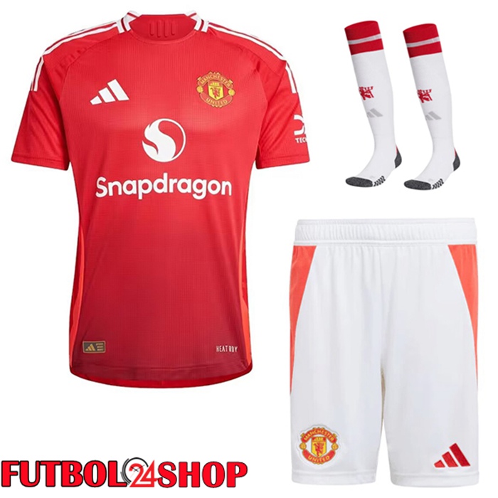 Camiseta Manchester United Primera (Cortos + Calcetines) 2024/2025