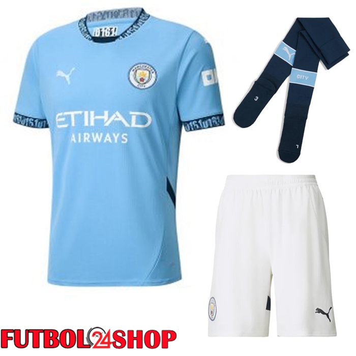 Camisetas De Futbol Manchester City Segunda (Cortos + Calcetines) 2024/2025