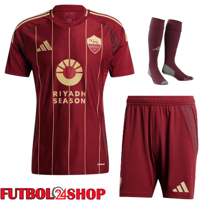 Camiseta AS Roma Primera (Cortos + Calcetines) 2024/2025