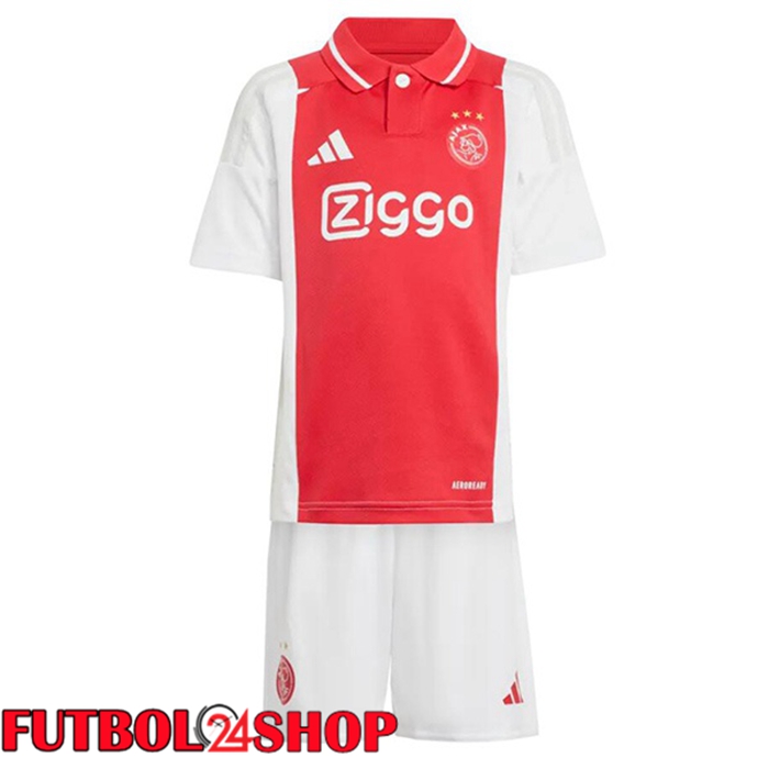 Camisetas De Futbol AFC Ajax Ninos Primera Rojo Blanco 2024/2025
