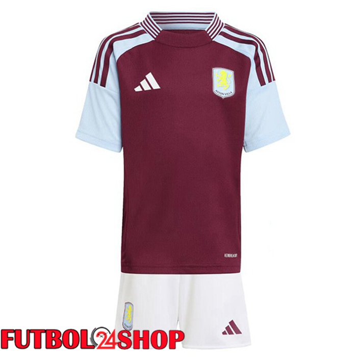 Camisetas De Futbol Aston Villa Ninos Primera Rojo 2024/2025