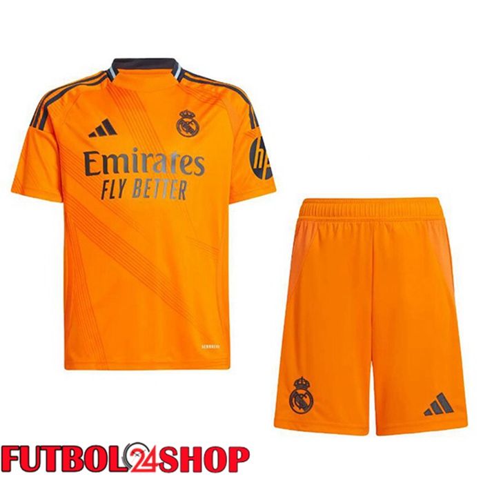 Camisetas De Futbol Real Madrid Ninos Segunda Naranja 2024/2025