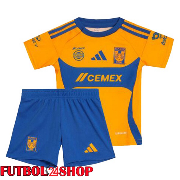 Camisetas De Futbol Tigres UANL Ninos Primera Amarillo 2024/2025