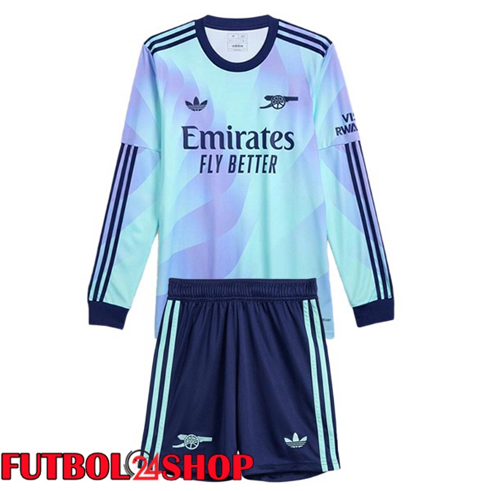 Camisetas De Futbol Arsenal Ninos Tercera Manga Larga Azul 2024/2025