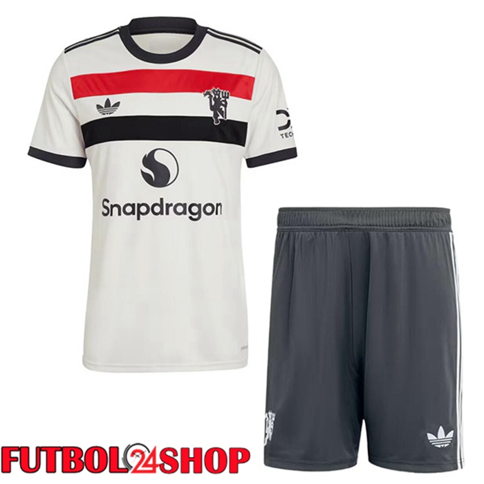 Camisetas De Futbol Manchester United Ninos Tercera Blanco 2024/2025