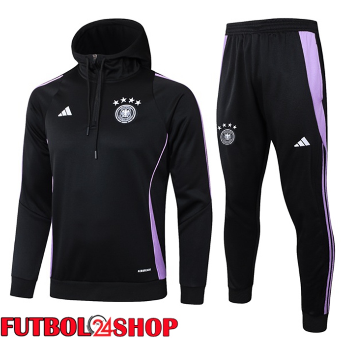 Chandal Futbol - Sudadera Con Capucha Alemania Negro 2024/2025
