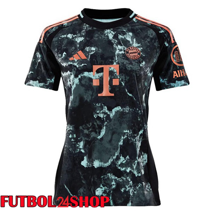 Camisetas De Futbol Bayern Munich Mujer Segunda Negro 2024/2025